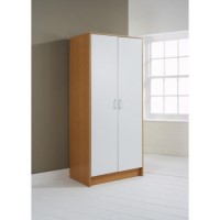 Mountrose Oslo 2 Door Wardrobe in Beech and White