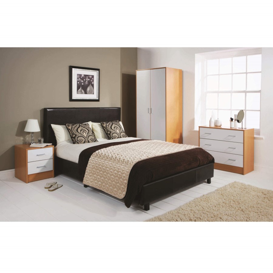Mountrose Oslo 2 Door Wardrobe in Beech and White