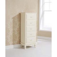 Mountrose Provencal 5 Drawer Slim Chest in Ivory