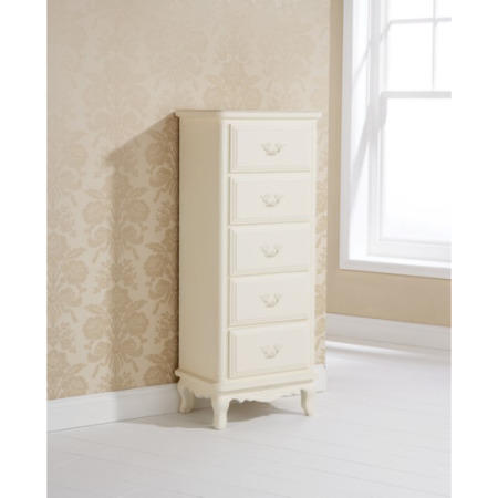 Mountrose Provencal 5 Drawer Slim Chest in Ivory