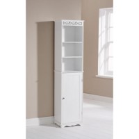 Mountrose Scroll Tall Bathroom Cabinet in White