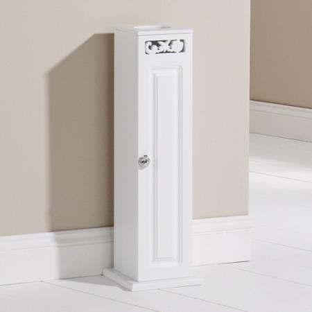 Mountrose Scroll Toilet Roll Cupboard in White