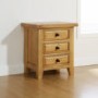 Mountrose Tuscany Solid Pine 3 Drawer Bedside Cabinet