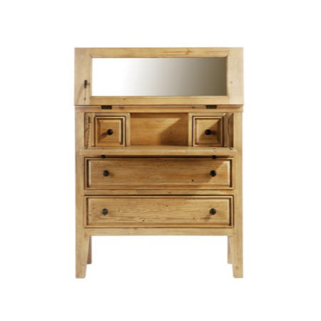 Mountrose Tuscany Solid Pine Hideaway Dressing Table and Mirror