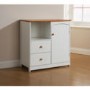 Mountrose Winslow 1 Door 2 Drawer Kitchen Cupboard in White and Natural