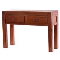 Furniture Link Boston Solid Oak 2 Drawer Large Console Table