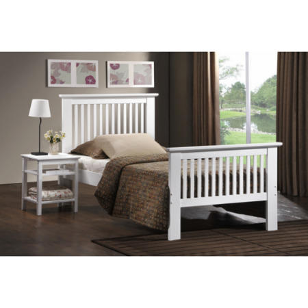 Furniture Link Paris White Bed Frame - single