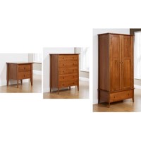 Mountrose Fiona Solid Wood 3 Piece Bedroom Furniture Set