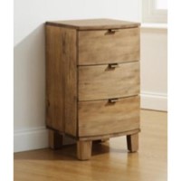 Mountrose Olivia Solid Pine 3 Drawer Curved Bedside Cabinet