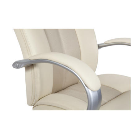 GRADE A1 - Teknik Office Shiatsu Massage Executive Leather Chair in Cream
