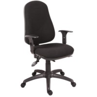 GRADE A1 - Teknik Office Ergo Comfort Black Executive Operator Chair with Arms