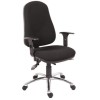Teknik Office Ergo Black Executive Operator Chair with Arms and Steel Base