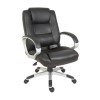 Black Leather Ergonomic Massaging Office Chair -Teknik Office