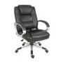 Black Leather Ergonomic Massaging Office Chair -Teknik Office