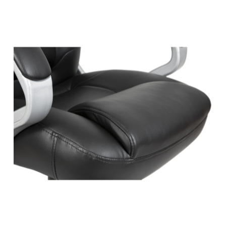 Black Leather Ergonomic Massaging Office Chair -Teknik Office