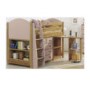 Verona Design Verona Mid-Sleeper Bedroom Set with Pull Out Desk in Antique Pine and Pink