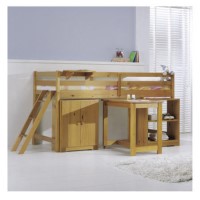 Verona Design Mid-Sleeper Cabin Bed Bedroom Set in Antique Pine