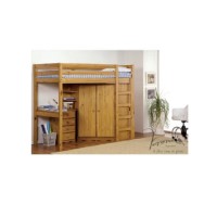 Verona Design Rimini High-Sleeper Bedroom Set in Antique Pine