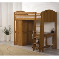 Verona Design Verona High-Sleeper Bedroom Set in Antique Pine