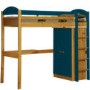 Verona Design Maximus High-Sleeper Bedroom Set in Antique Pine and Blue