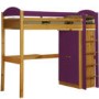 Verona Design Maximus High-Sleeper Bedroom Set in Antique Pine and Lilac