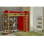 Verona Design Maximus High-Sleeper Bedroom Set in Antique Pine and Red