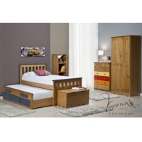 Verona Design Bergamo Captain's Guest Bed in Antique Pine and Blue