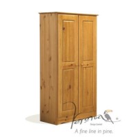 Verona Design Verona 2 Door Wardrobe in Antique Pine