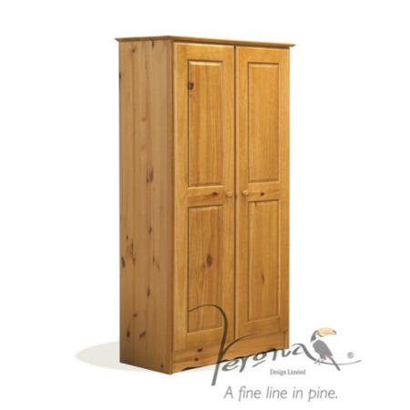 Verona Design Verona 2 Door Wardrobe in Antique Pine