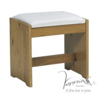 Verona Design Verona Upholstered Dressing Table Stool In Antique Pine