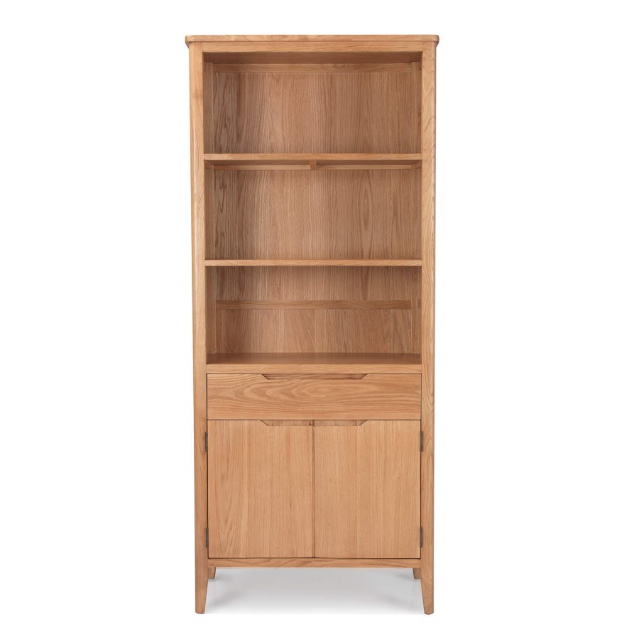 Campbell Solid Oak Tall Bookcase