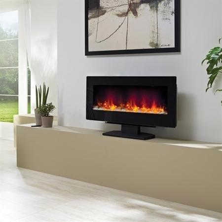 GRADE A1 - Be Modern Amari Electric Wall Mounted or Free Standing Fire in Black