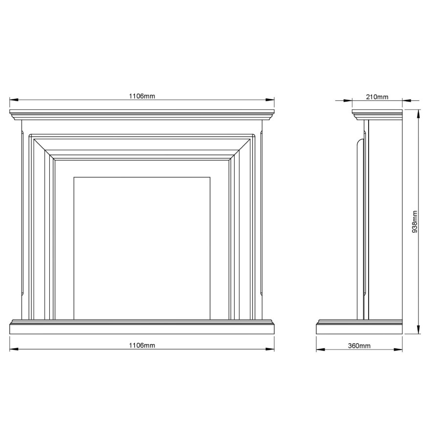 Be Modern Carina Eco Electric Suite Fireplace in a Cream Finish