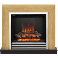 Be Modern Devonshire Mini Electric Fireplace Suite Oak Finish