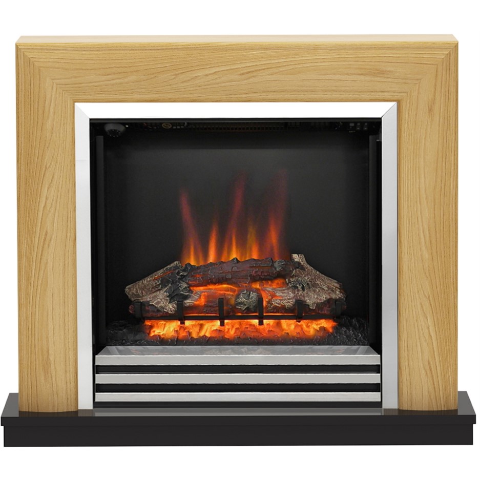 Be Modern Devonshire Mini Electric Fireplace Suite Oak Finish Furniture123