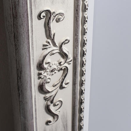Ellesmere Carved Large Floor Standing Mirror in Grey - Caspian House