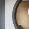 Small Round Wall Mirror in Grey