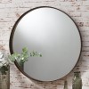Round Wall Mirror with Bronze Frame - Caspian House