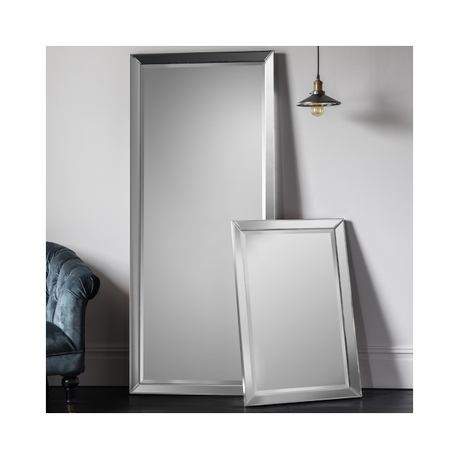 Rectangle Leaner Mirror with Mirrored Frame - Caspian House