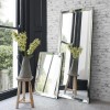 Rectangle Leaner Mirror with Mirrored Frame - Caspian House