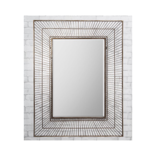 Olden Wire Mesh Rectangle Wall Mirror 