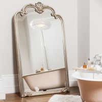 Silver Leaner Mirror 184cm by 104cm- Caspian house