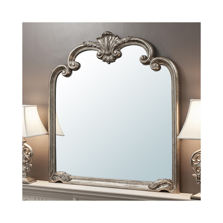 Overmantal Mirror Silver 