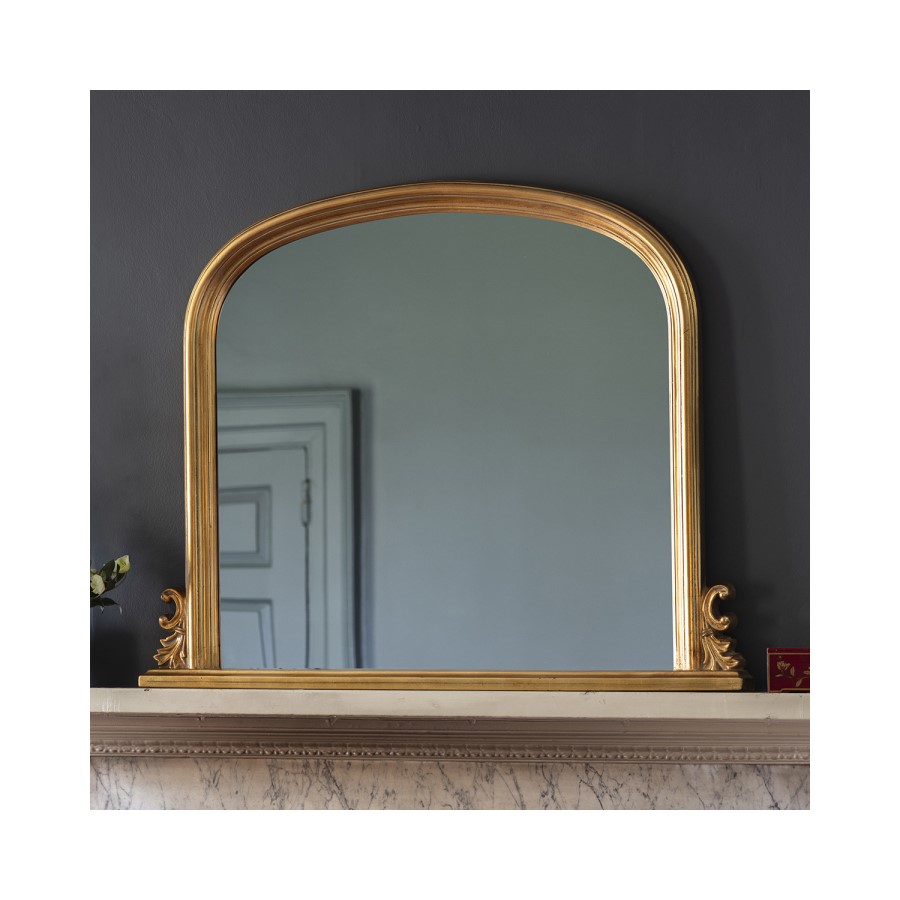 Gold Frame Overmantel Mirror