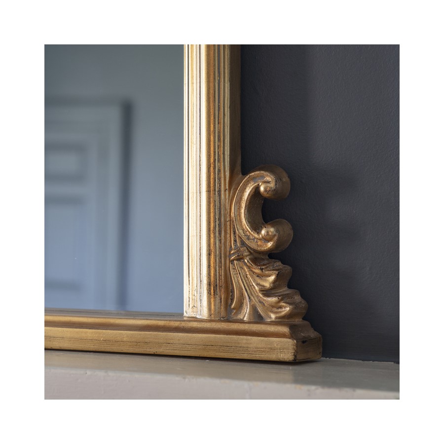 Gold Frame Overmantel Mirror