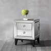 Aster 2 Drawer Mirrored Side Table 