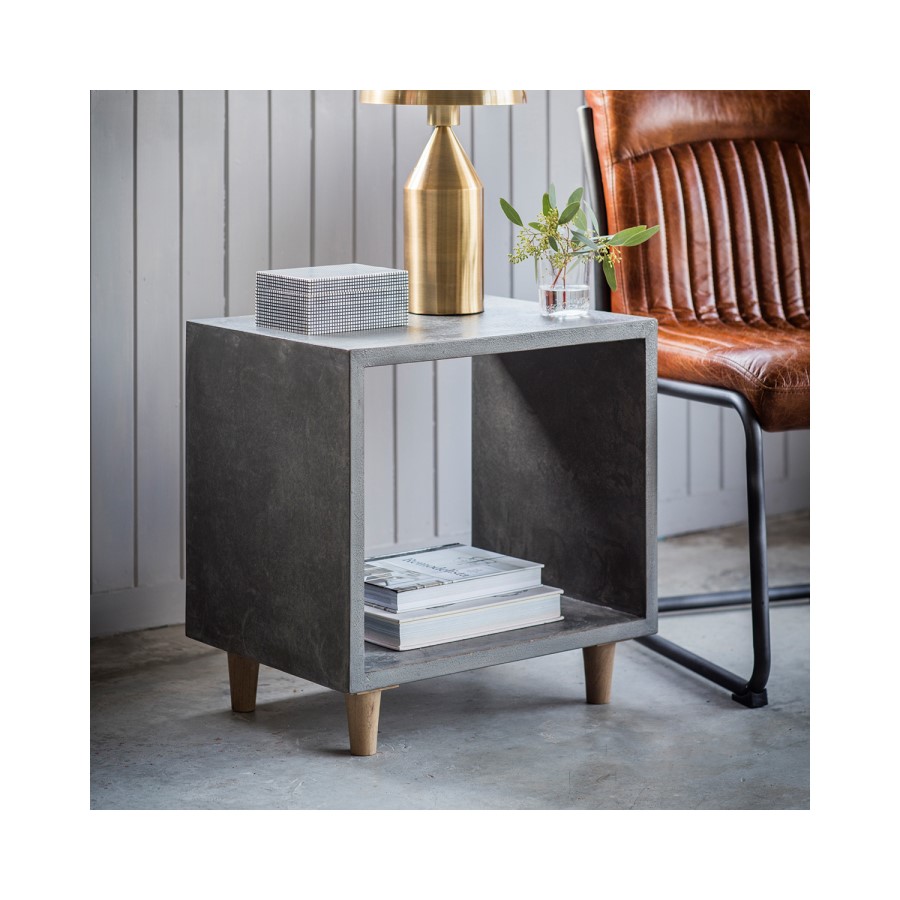 Lamp Table in Faux Concrete - Caspian House