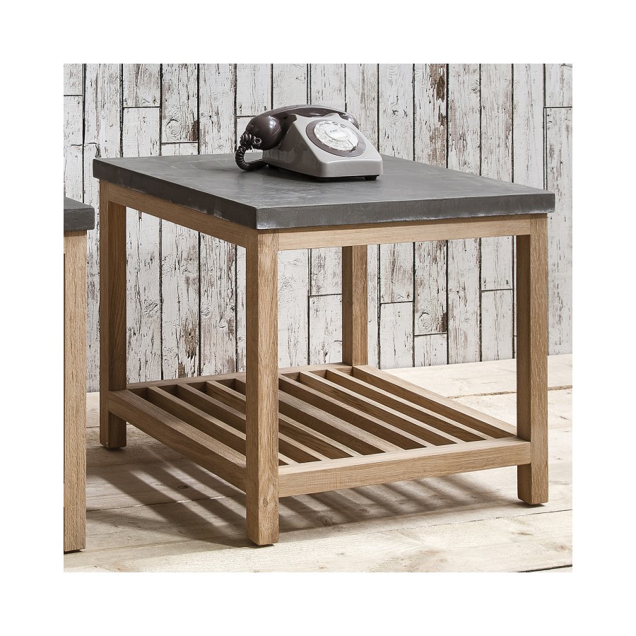 Brooklyn Large Side Table With Concrete Top