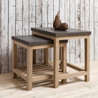 Brooklyn Nest Of 2 Tables With Concrete Top