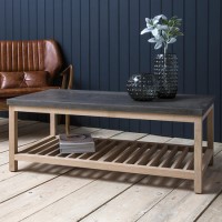 Brooklyn Rectangular Coffee Table with conceret top